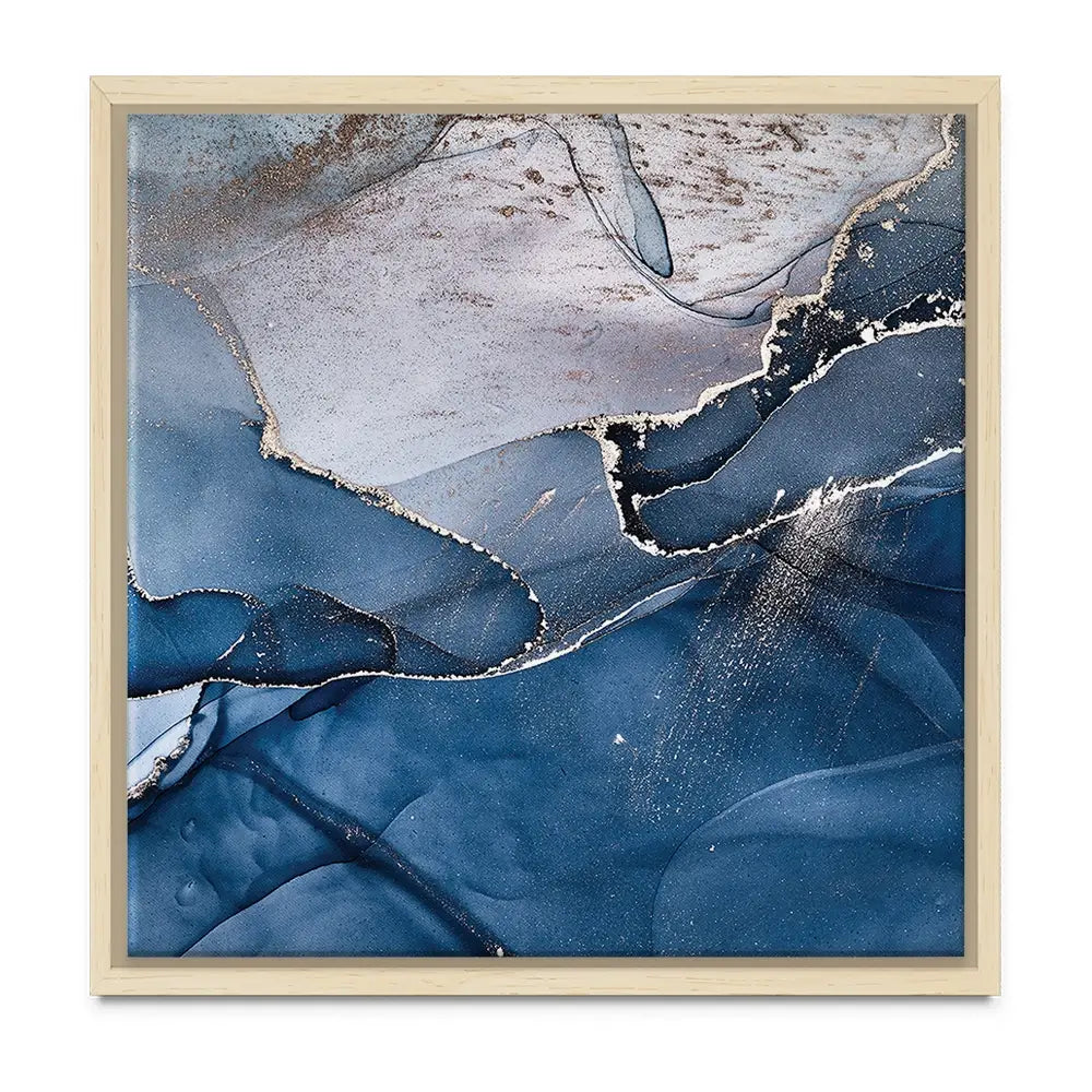 Dark Blue Marble Oversized Canvas Print Dark Blue Marble Oversized Canvas Print wall art product Art Print Shop