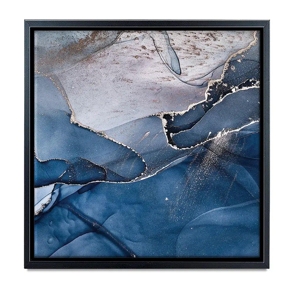 Dark Blue Marble Oversized Canvas Print Dark Blue Marble Oversized Canvas Print wall art product Art Print Shop