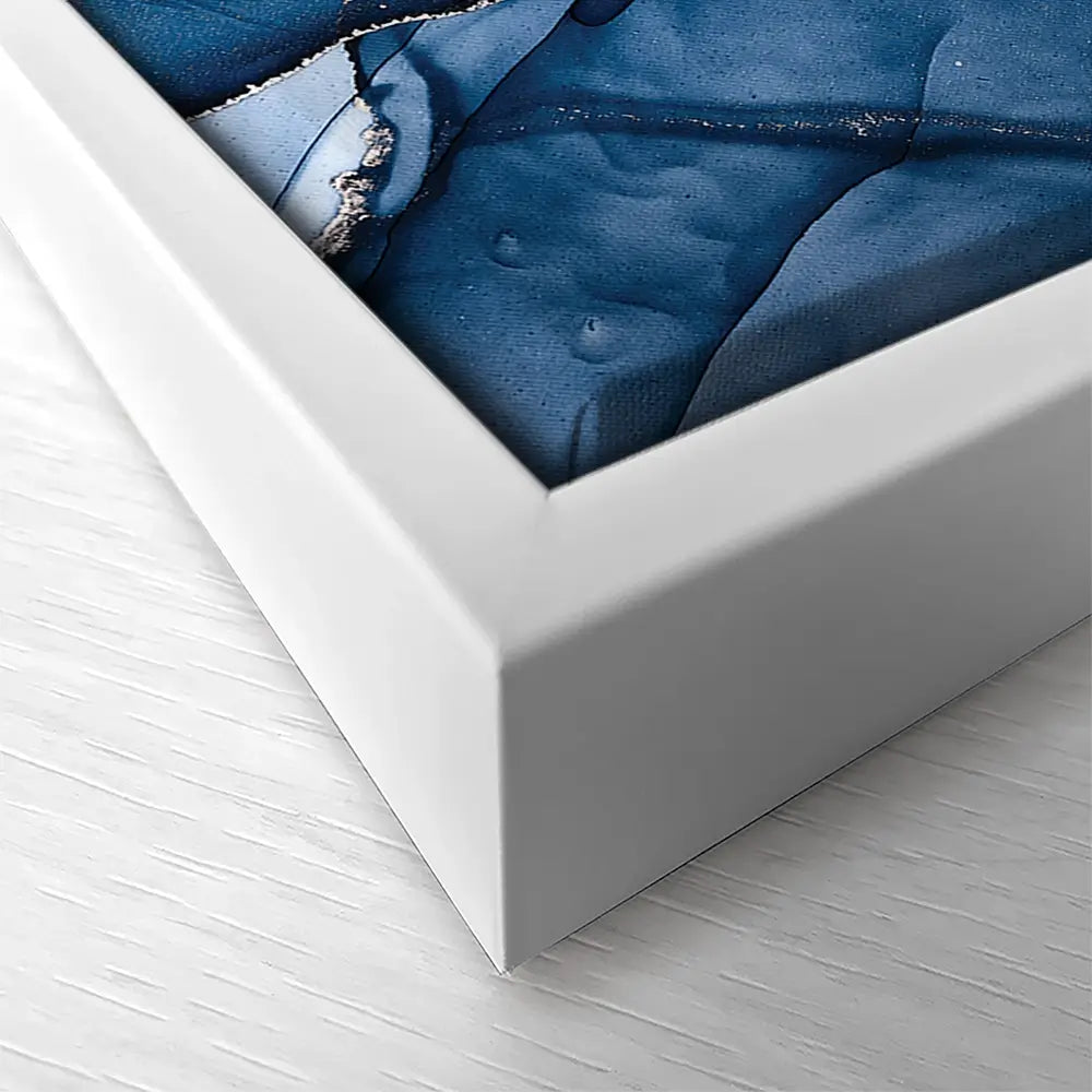 Dark Blue Marble Oversized Canvas Print Dark Blue Marble Oversized Canvas Print wall art product Art Print Shop