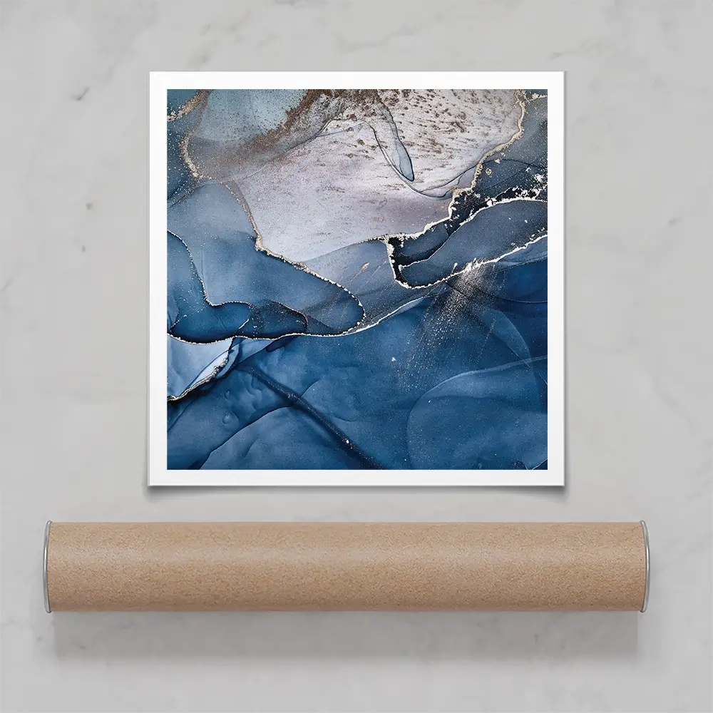 Dark Blue Marble Square Art Print Dark Blue Marble Square Art Print wall art product djero.adlibeshe yahoo.com / Shutterstock