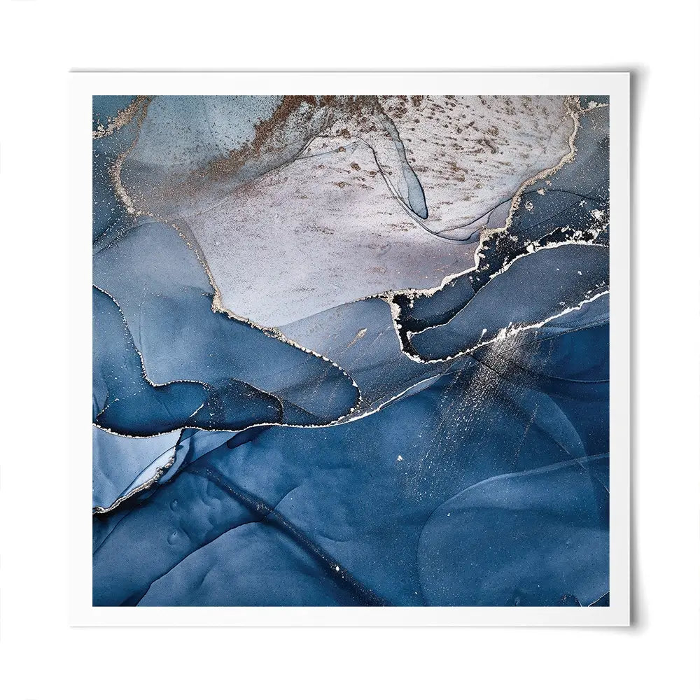 Dark Blue Marble Square Art Print Dark Blue Marble Square Art Print wall art product djero.adlibeshe yahoo.com / Shutterstock
