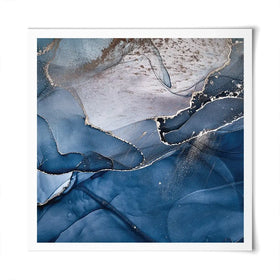 Dark Blue Marble Square Art Print Dark Blue Marble Square Art Print wall art product djero.adlibeshe yahoo.com / Shutterstock