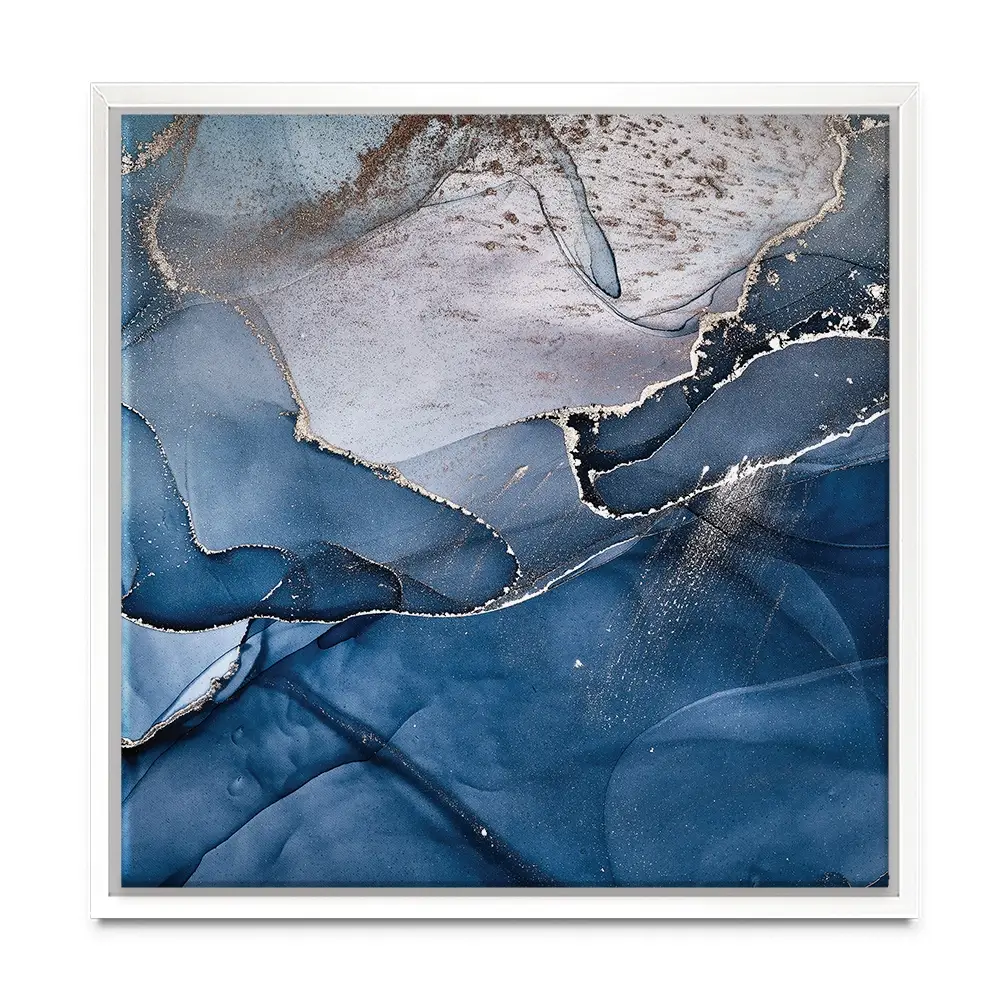 Dark Blue Marble Square Canvas Print Dark Blue Marble Square Canvas Print wall art product djero.adlibeshe yahoo.com / Shutterstock