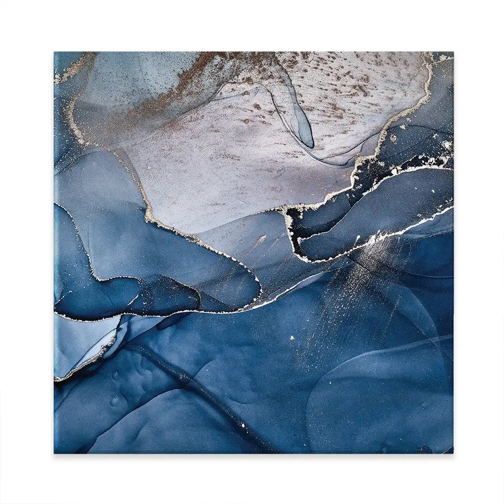 Dark Blue Marble Square Canvas Print Dark Blue Marble Square Canvas Print wall art product djero.adlibeshe yahoo.com / Shutterstock