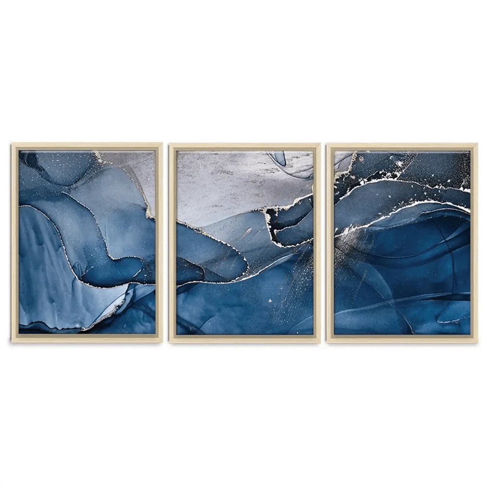 Dark Blue Marble Trio Canvas Print Dark Blue Marble Trio Canvas Print wall art product djero.adlibeshe yahoo.com / Shutterstock