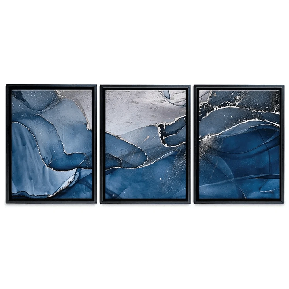 Dark Blue Marble Trio Canvas Print Dark Blue Marble Trio Canvas Print wall art product djero.adlibeshe yahoo.com / Shutterstock