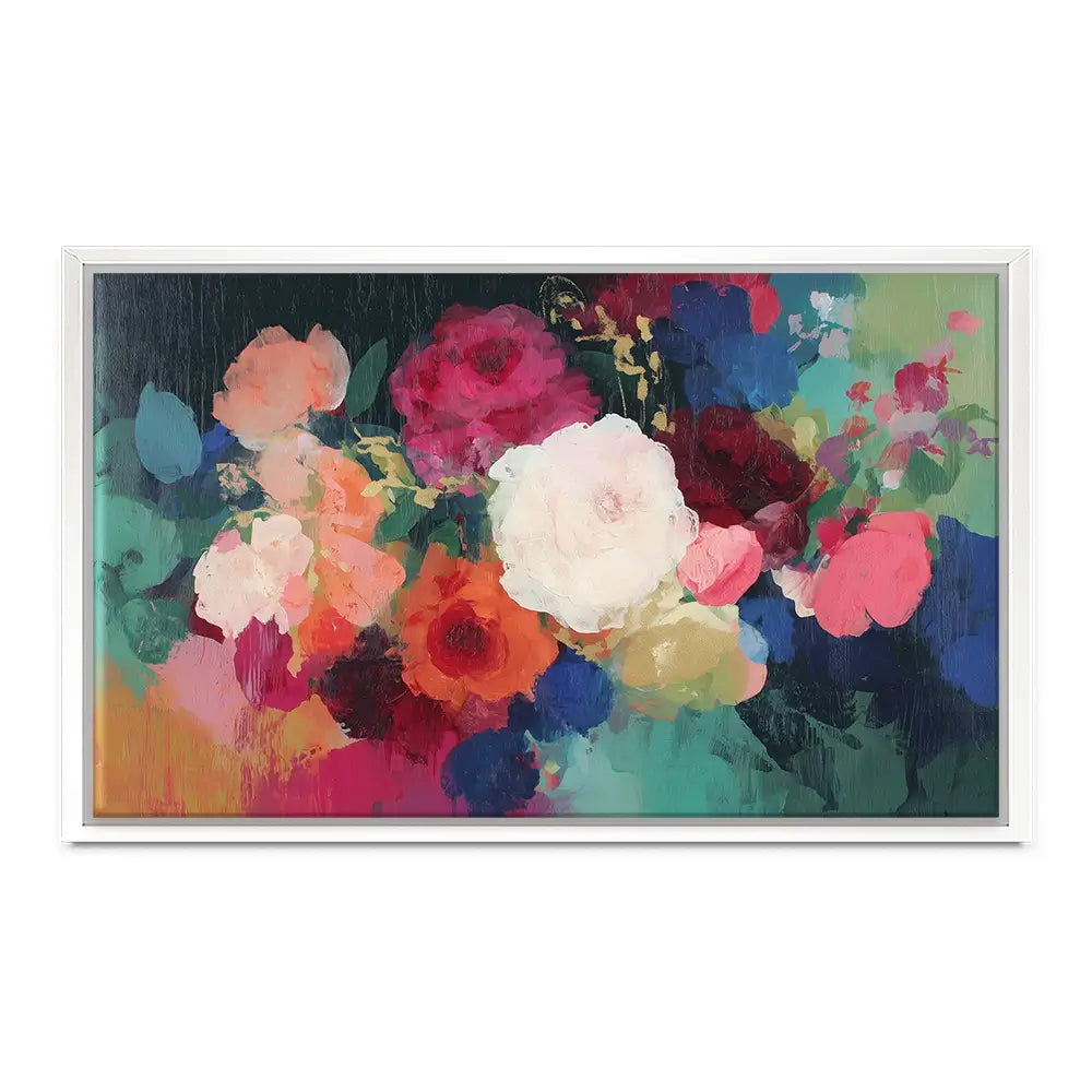 Dark Floral Still Life Canvas Print Dark Floral Still Life Canvas Print wall art product Chromatic Storm Studio