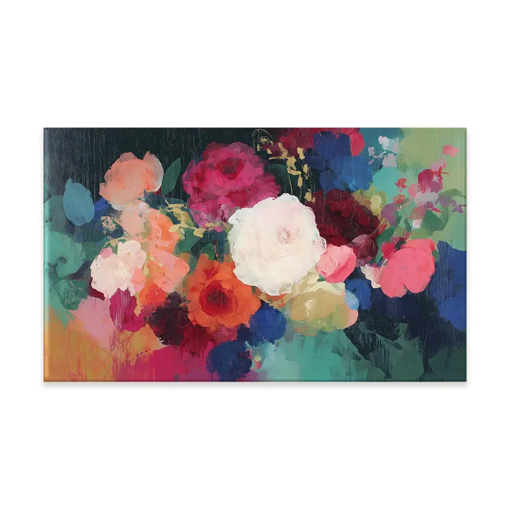 Dark Floral Still Life Canvas Print Dark Floral Still Life Canvas Print wall art product Chromatic Storm Studio