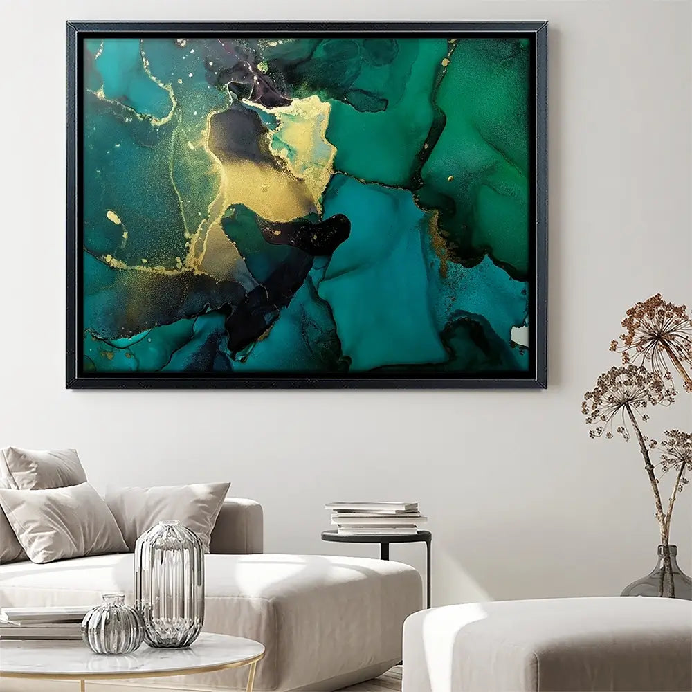 Dark Green Marble Canvas Print Dark Green Marble Canvas Print wall art product coldsun777 / Shutterstock
