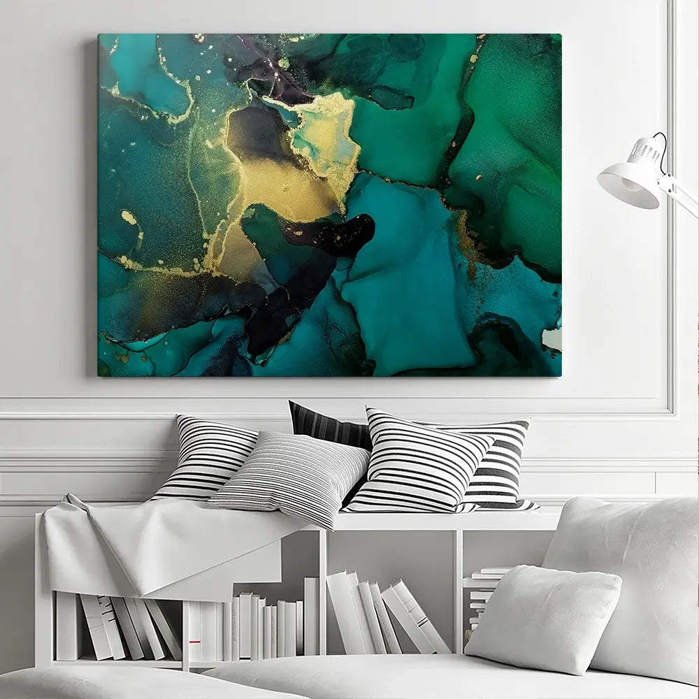 Dark Green Marble Canvas Print Dark Green Marble Canvas Print wall art product coldsun777 / Shutterstock