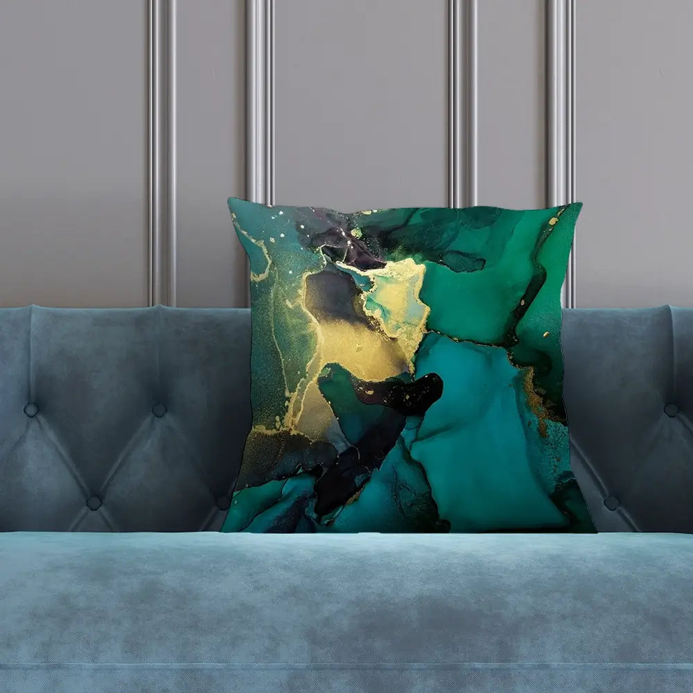 Dark Green Marble Cushion Dark Green Marble Cushion wall art product Art Print Shop