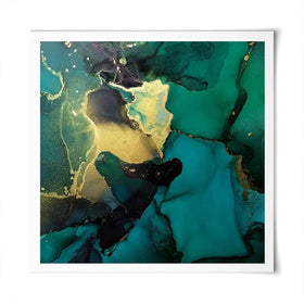 Dark Green Marble Square Art Print Dark Green Marble Square Art Print wall art product Art Print Shop