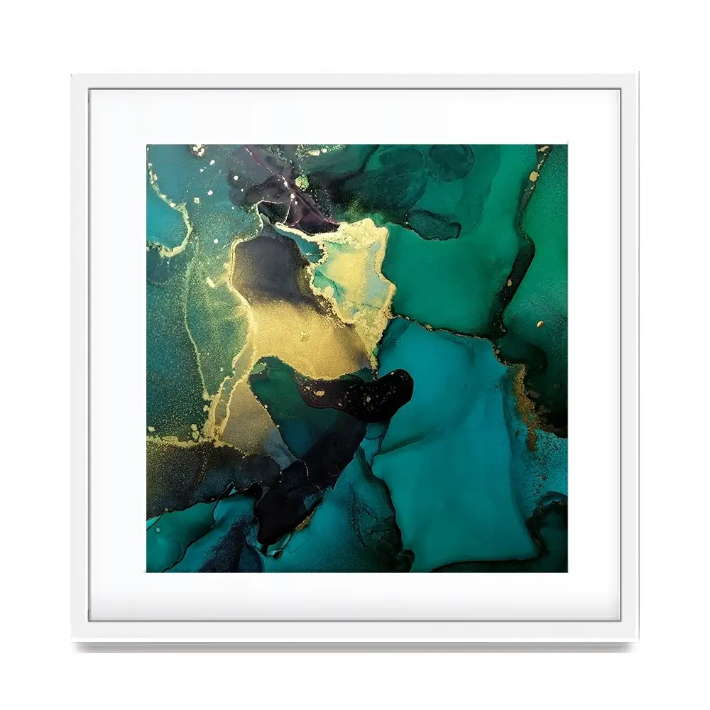 Dark Green Marble Square Framed Art Print Dark Green Marble Square Framed Art Print wall art product Art Print Shop