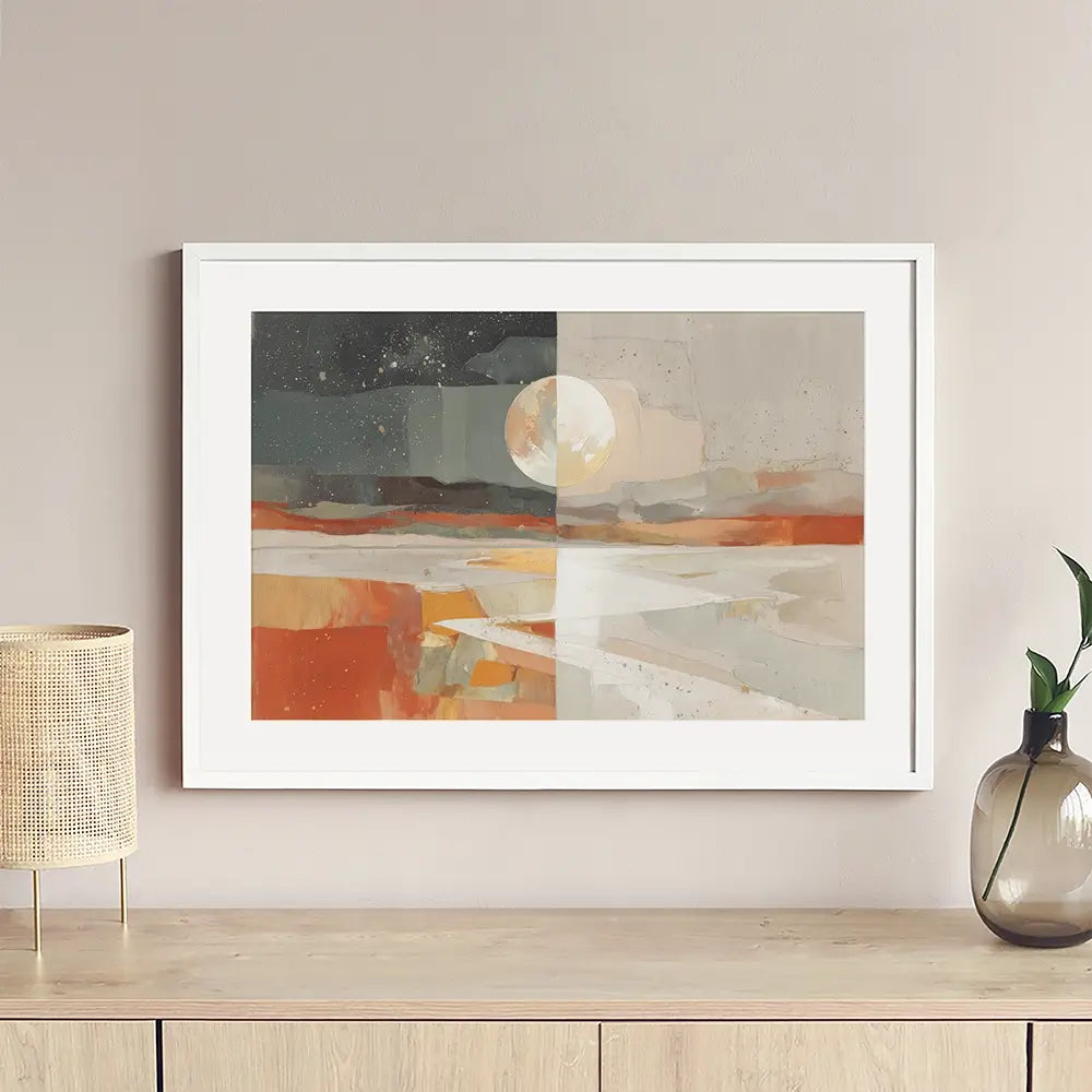 Day And Night Desert Vista Framed Art Print Day And Night Desert Vista Framed Art Print wall art product Chromatic Storm Studio