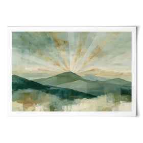 Deco Sunburst Peaks Art Print Deco Sunburst Peaks Art Print wall art product Chromatic Storm Studio