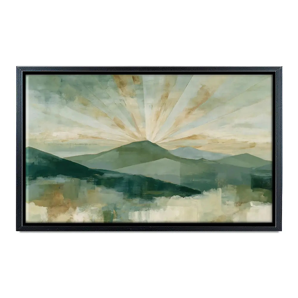 Deco Sunburst Peaks Canvas Print Deco Sunburst Peaks Canvas Print wall art product Chromatic Storm Studio