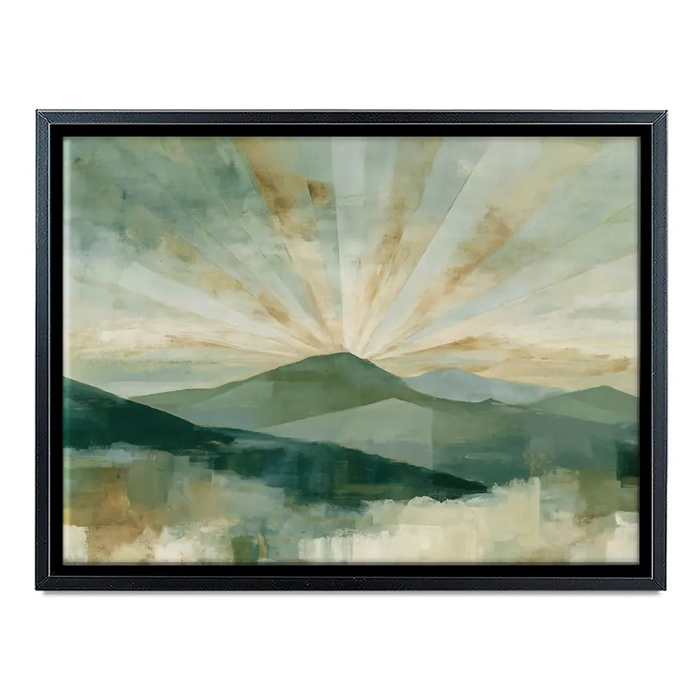 Deco Sunburst Peaks Canvas Print Deco Sunburst Peaks Canvas Print wall art product Chromatic Storm Studio