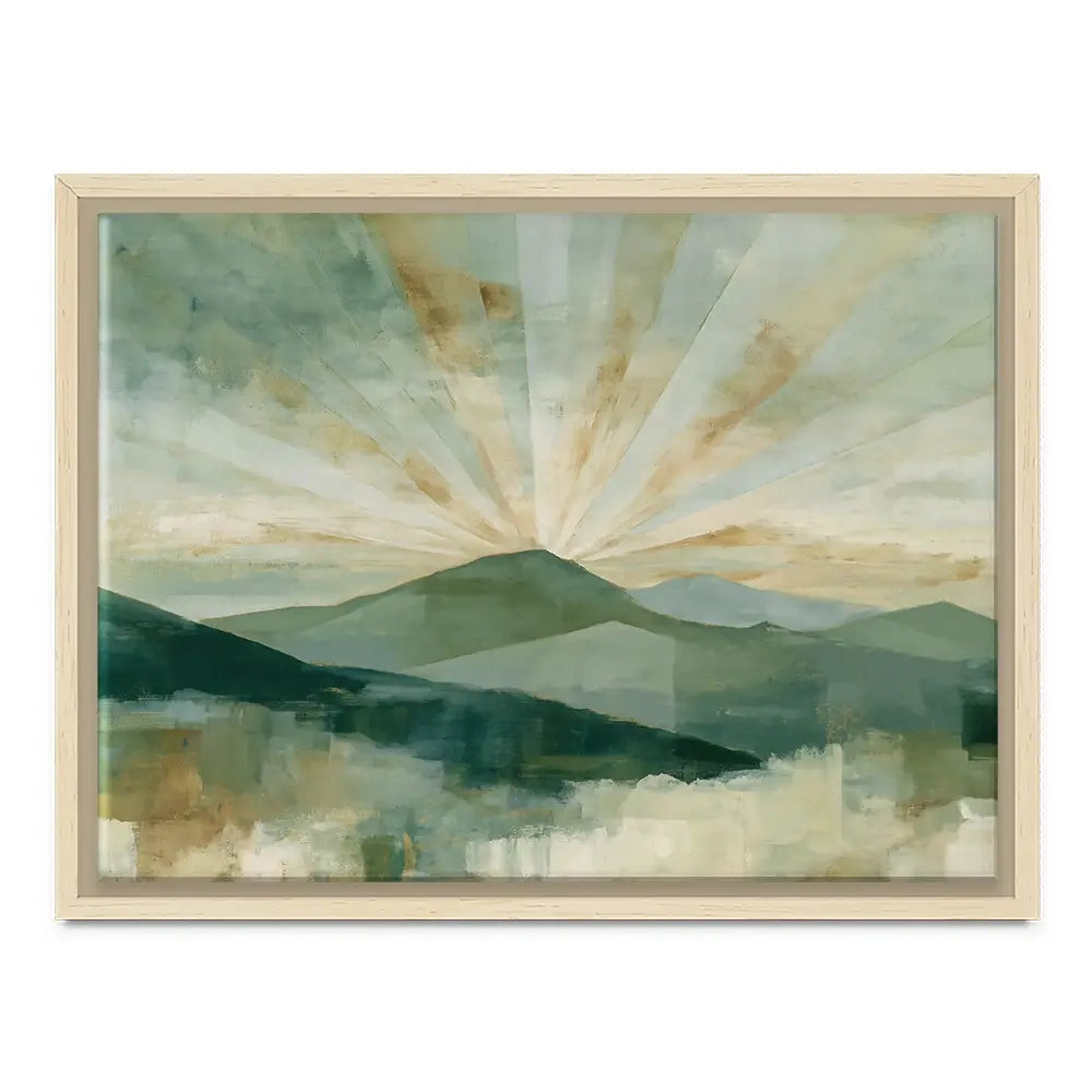 Deco Sunburst Peaks Canvas Print Deco Sunburst Peaks Canvas Print wall art product Chromatic Storm Studio