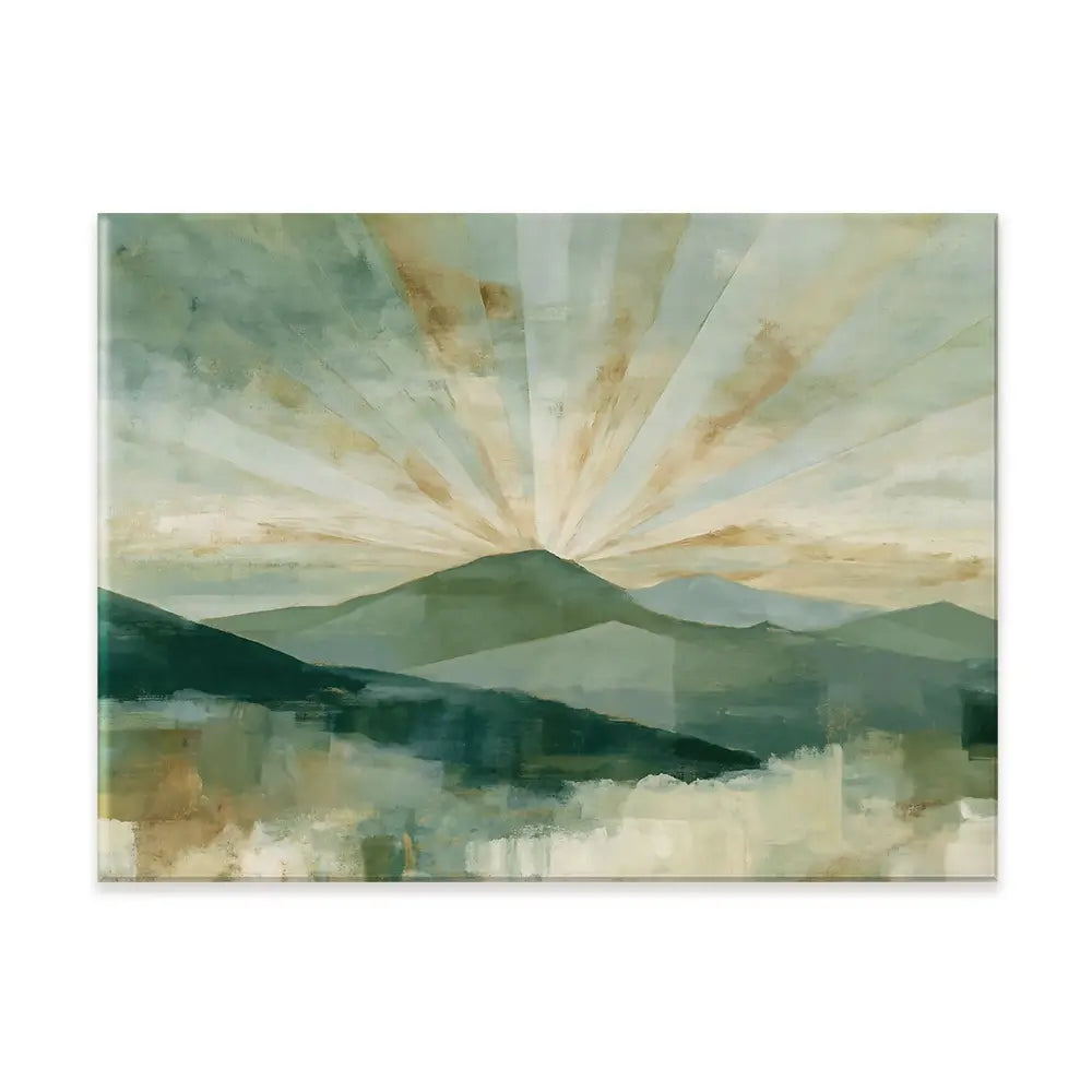 Deco Sunburst Peaks Canvas Print Deco Sunburst Peaks Canvas Print wall art product Chromatic Storm Studio