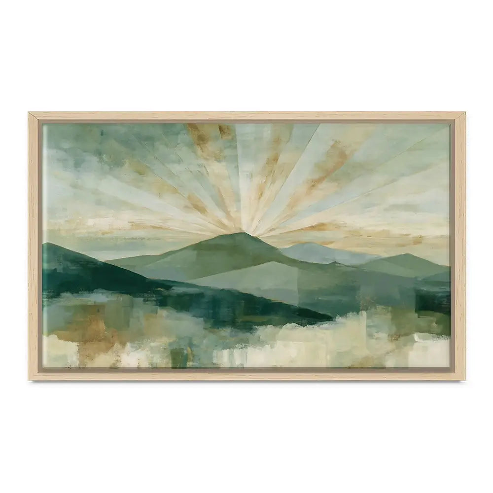 Deco Sunburst Peaks Canvas Print Deco Sunburst Peaks Canvas Print wall art product Chromatic Storm Studio