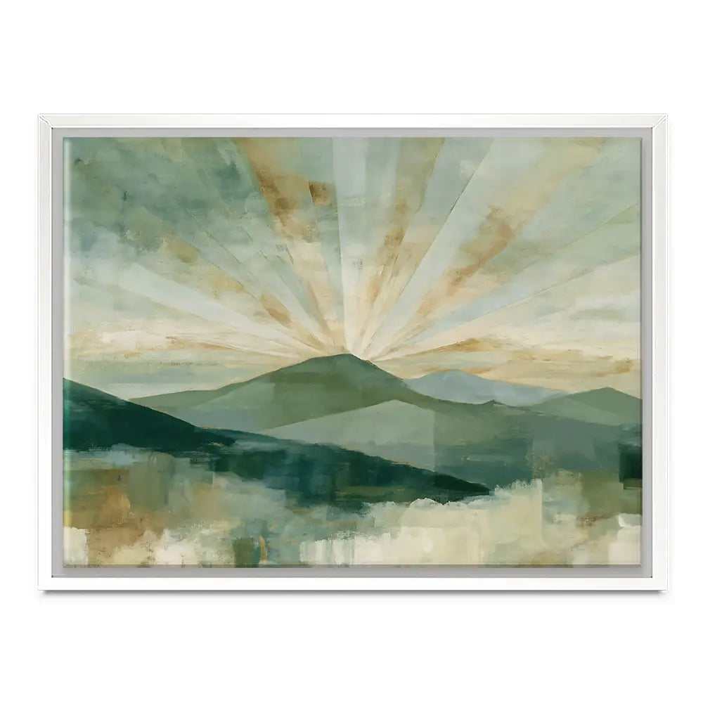 Deco Sunburst Peaks Canvas Print Deco Sunburst Peaks Canvas Print wall art product Chromatic Storm Studio