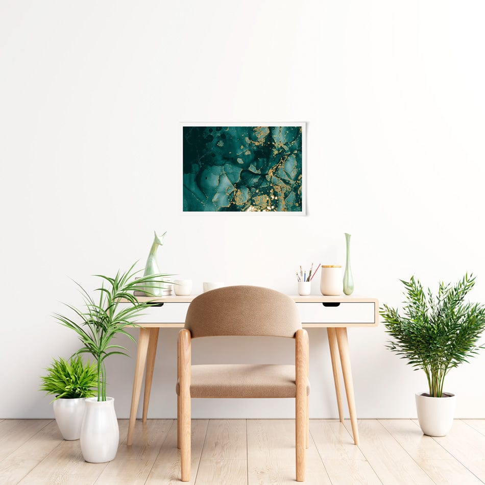 Deep Green Marble Art Print Deep Green Marble Art Print wall art product Seamless Watercolor / Shutterstock