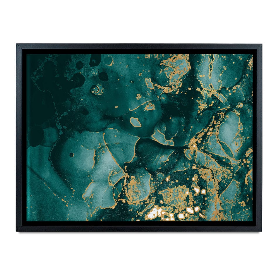 Deep Green Marble Canvas Print wall art product Seamless Watercolor / Shutterstock