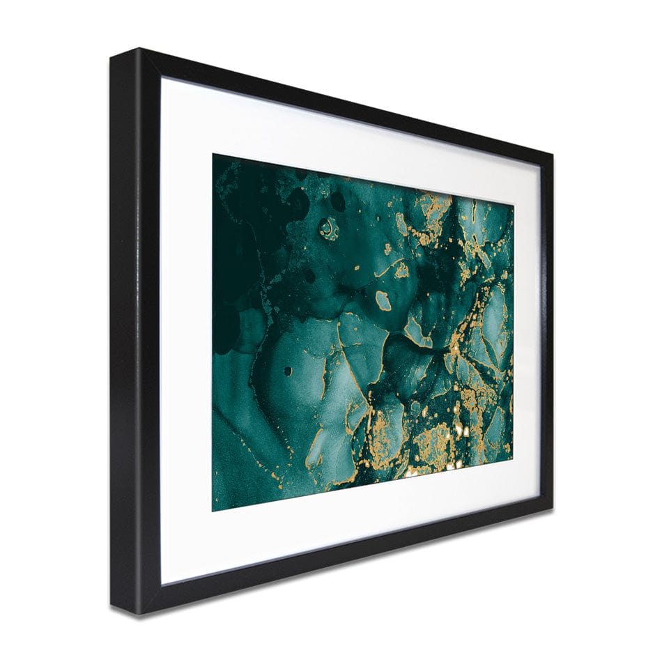 Deep Green Marble Framed Art Print wall art product Seamless Watercolor / Shutterstock