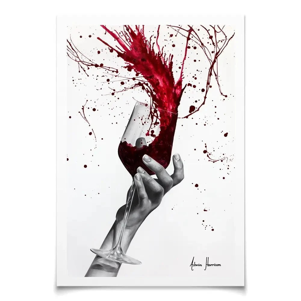 Deep Red Swirl Art Print Deep Red Swirl Art Print wall art product Ashvin Harrison