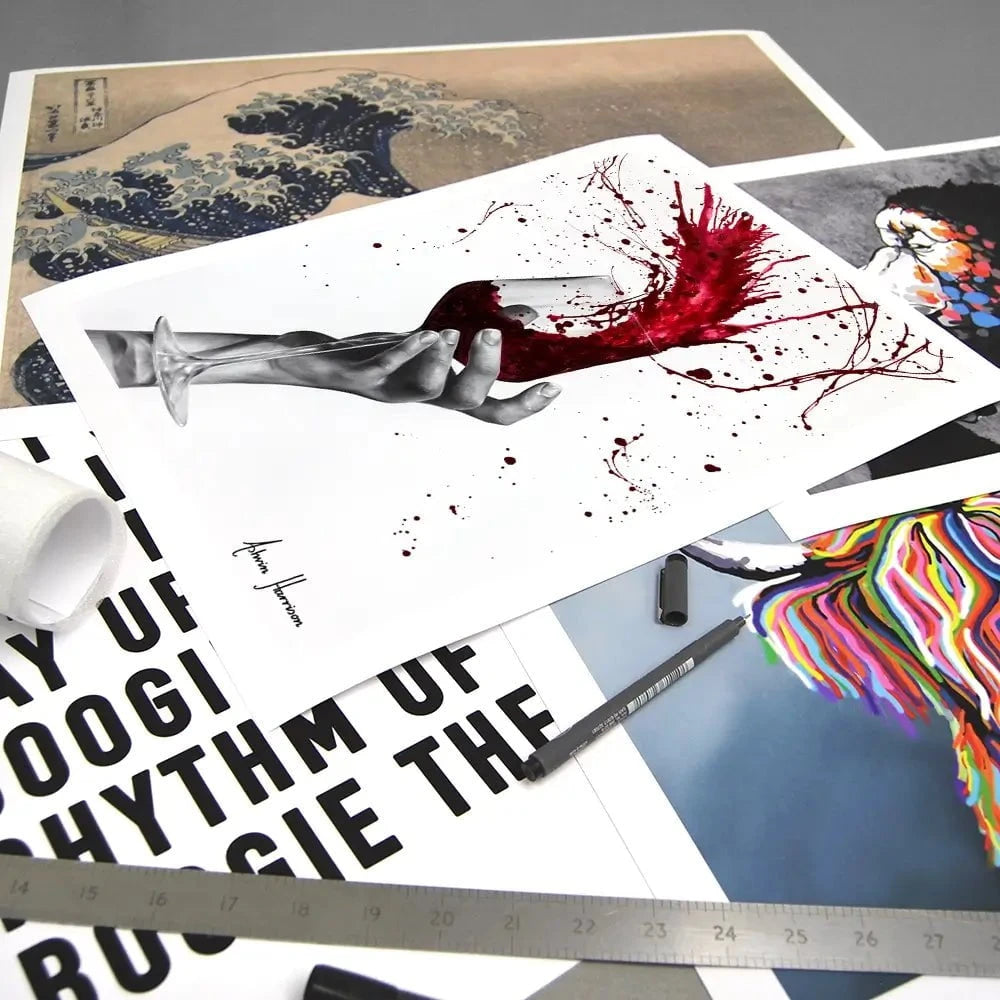 Deep Red Swirl Art Print Deep Red Swirl Art Print wall art product Ashvin Harrison