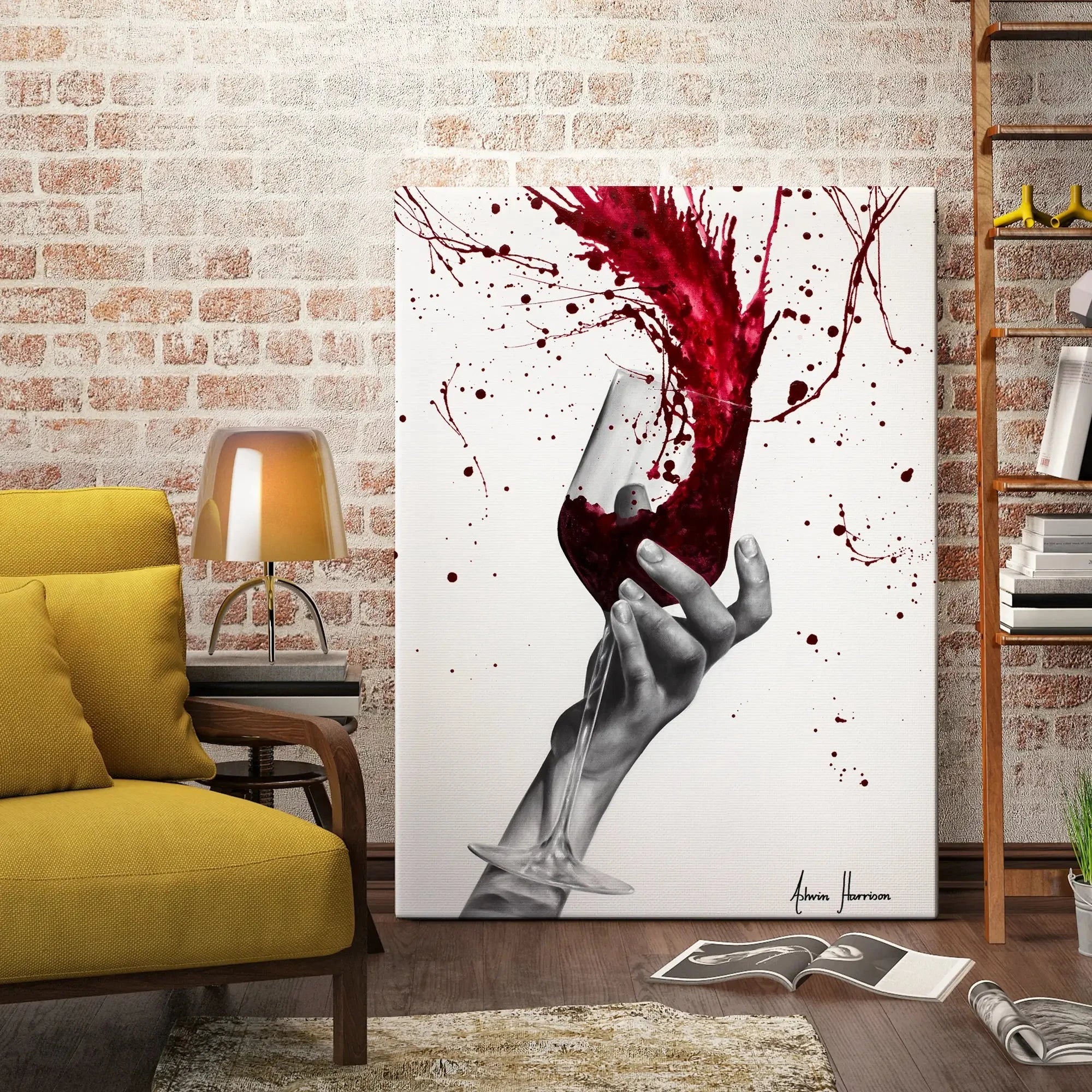 Deep Red Swirl Canvas Print Deep Red Swirl Canvas Print wall art product Ashvin Harrison