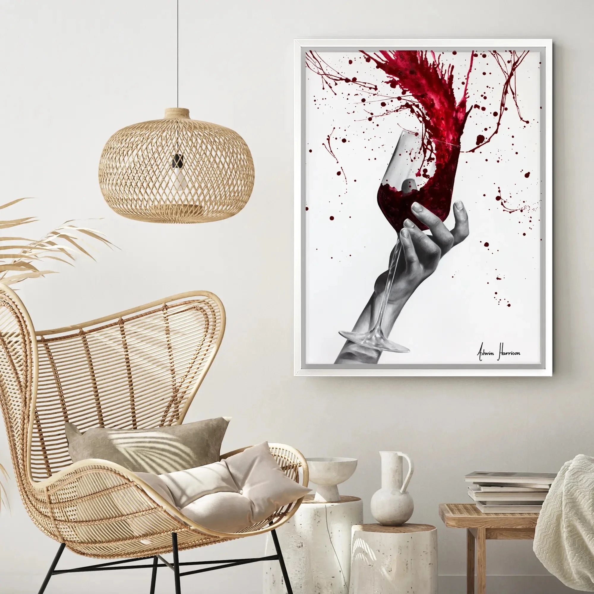Deep Red Swirl Canvas Print Deep Red Swirl Canvas Print wall art product Ashvin Harrison