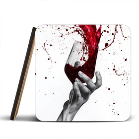 Deep Red Swirl Coaster Set Deep Red Swirl Coaster Set wall art product Ashvin Harrison