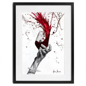Deep Red Swirl Framed Art Print Deep Red Swirl Framed Art Print wall art product Ashvin Harrison