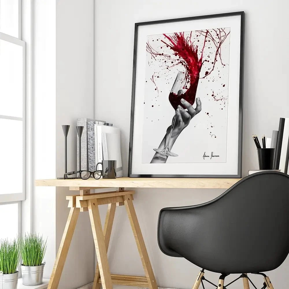 Deep Red Swirl Framed Art Print Deep Red Swirl Framed Art Print wall art product Ashvin Harrison