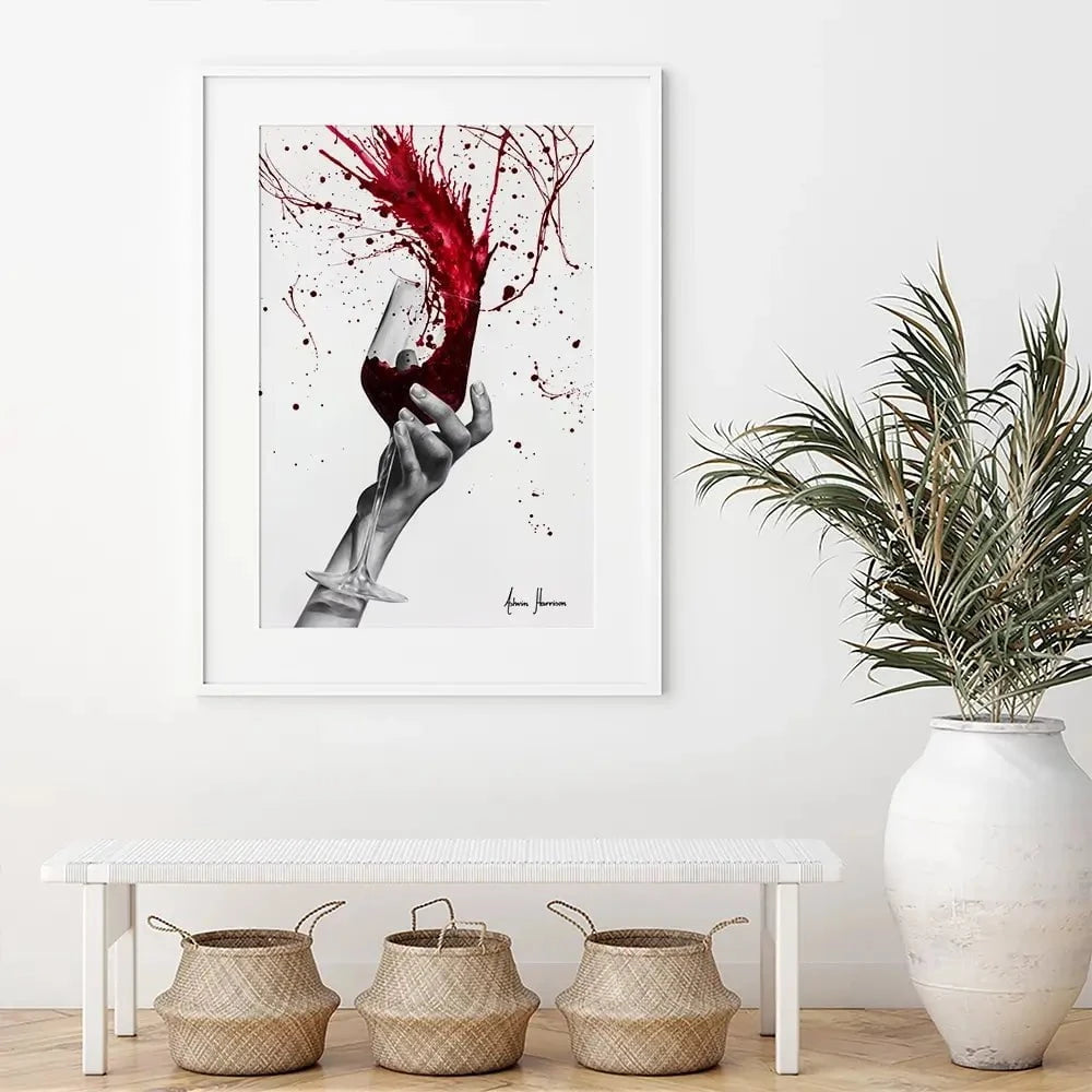 Deep Red Swirl Framed Art Print Deep Red Swirl Framed Art Print wall art product Ashvin Harrison