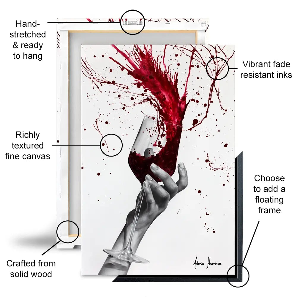 Deep Red Swirl Oversized Canvas Print Deep Red Swirl Oversized Canvas Print wall art product Ashvin Harrison