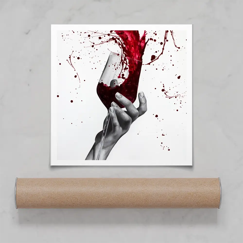Deep Red Swirl Square Art Print Deep Red Swirl Square Art Print wall art product Ashvin Harrison