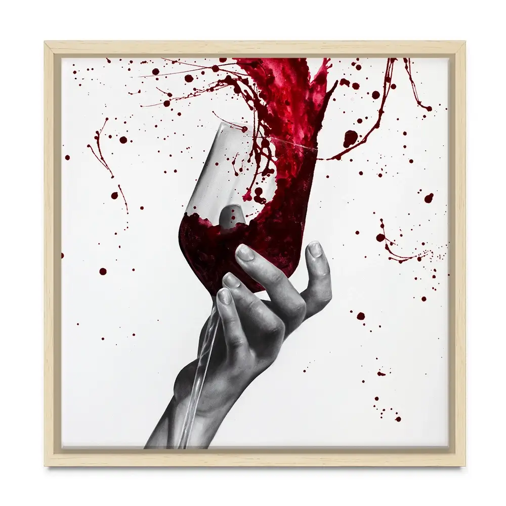 Deep Red Swirl Square Canvas Print Deep Red Swirl Square Canvas Print wall art product Ashvin Harrison