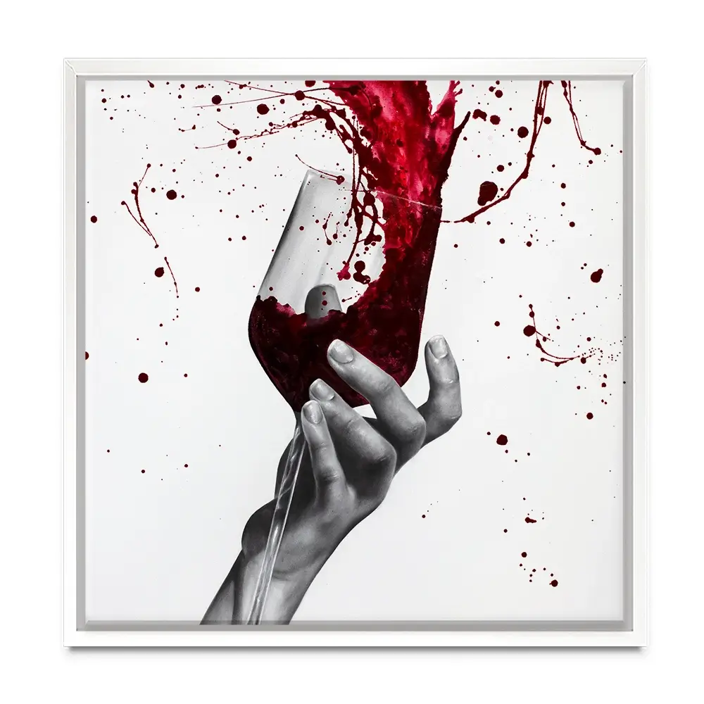 Deep Red Swirl Square Canvas Print Deep Red Swirl Square Canvas Print wall art product Ashvin Harrison