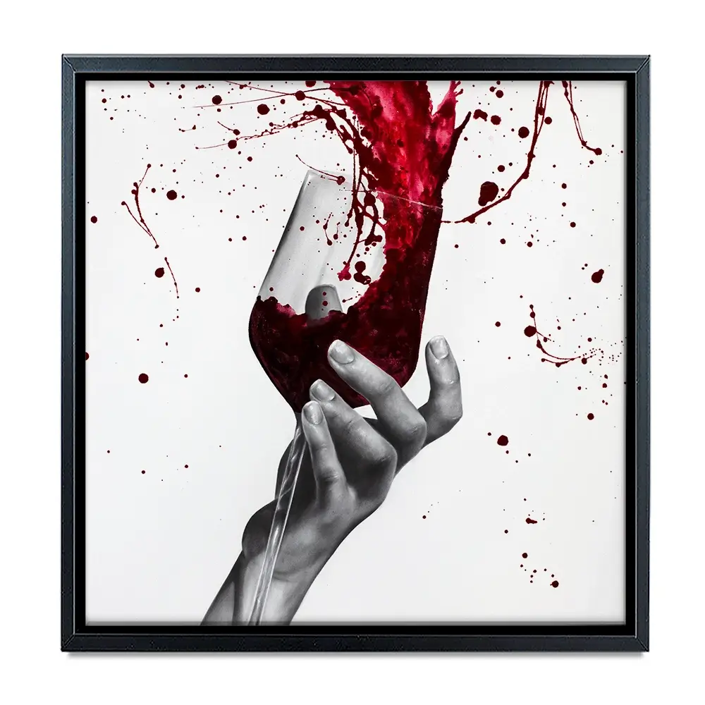 Deep Red Swirl Square Canvas Print Deep Red Swirl Square Canvas Print wall art product Ashvin Harrison