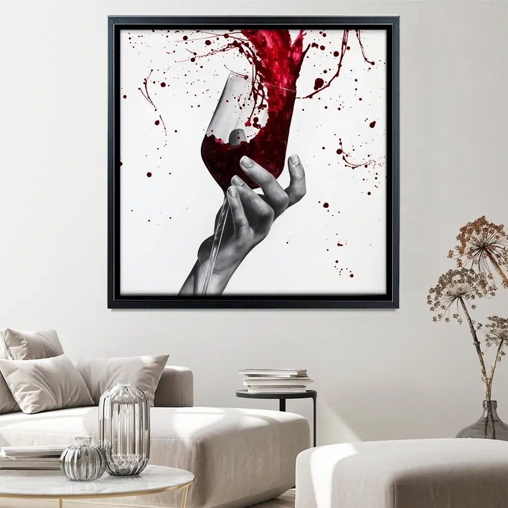 Deep Red Swirl Square Canvas Print Deep Red Swirl Square Canvas Print wall art product Ashvin Harrison