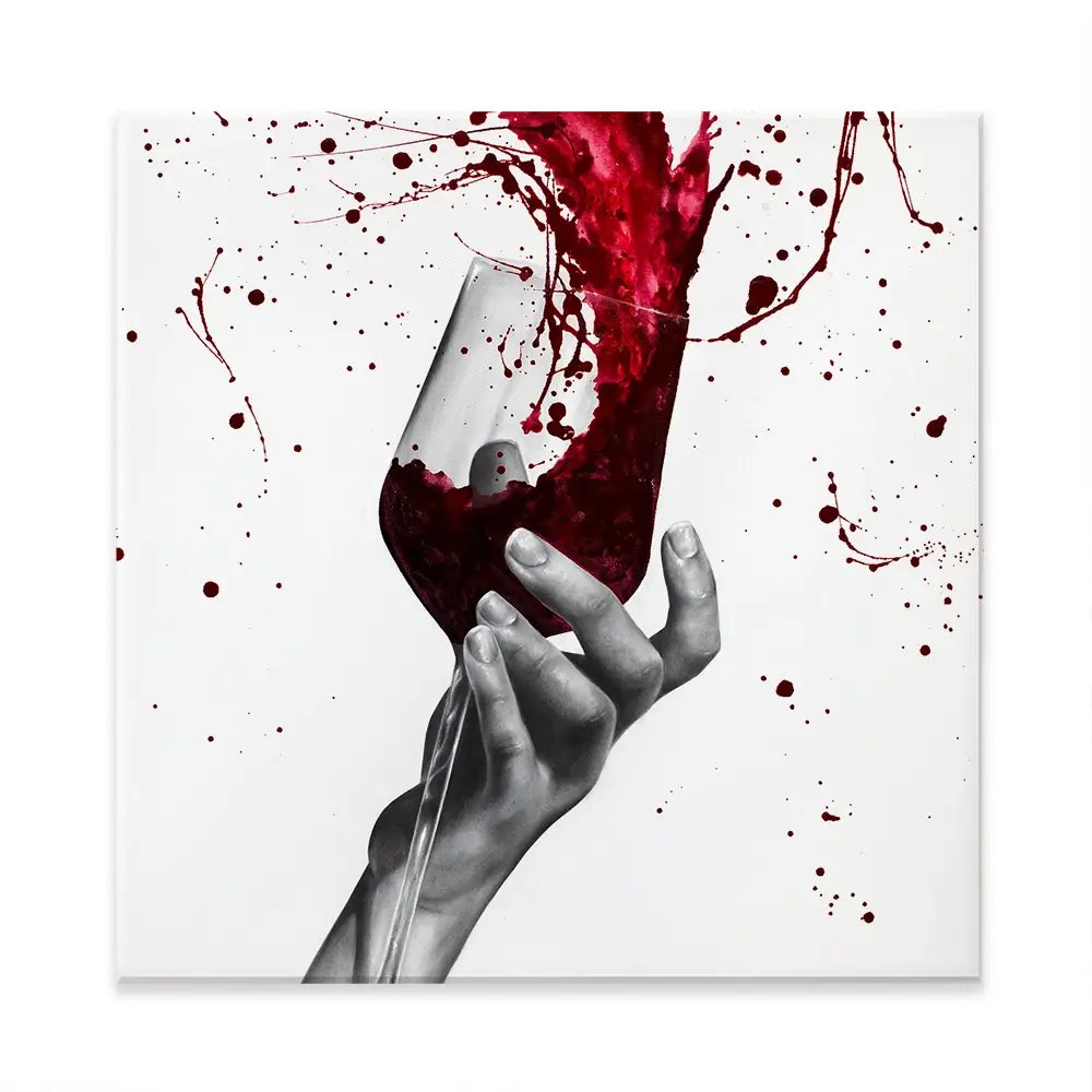 Deep Red Swirl Square Canvas Print Deep Red Swirl Square Canvas Print wall art product Ashvin Harrison
