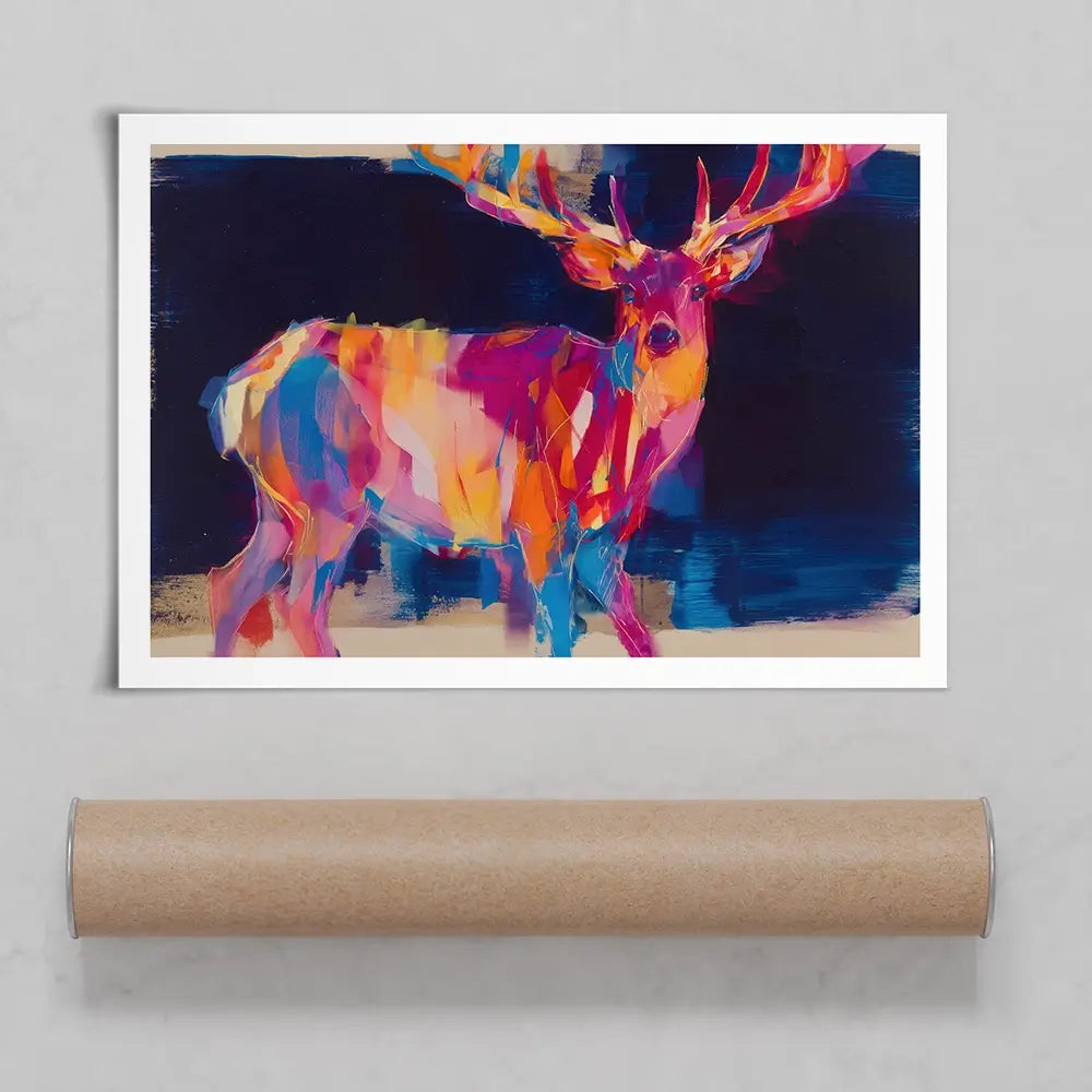 Deer At Twilight Art Print Deer At Twilight Art Print wall art product Chromatic Storm Studio
