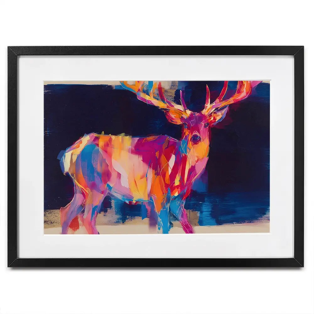 Deer At Twilight Framed Art Print Deer At Twilight Framed Art Print wall art product Chromatic Storm Studio