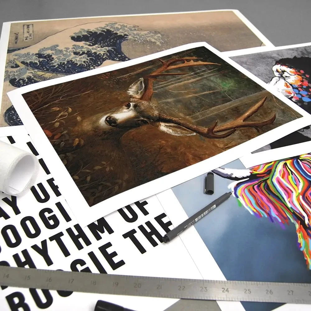 Deer In The Dark Art Print Deer In The Dark Art Print wall art product Arlington Prints - Independent