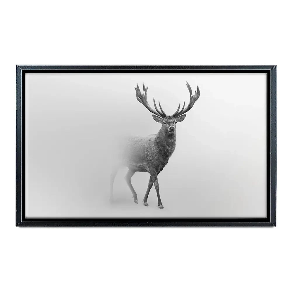 Deer In The Fog Canvas Print Deer In The Fog Canvas Print wall art product Effect of Darkness / Shutterstock