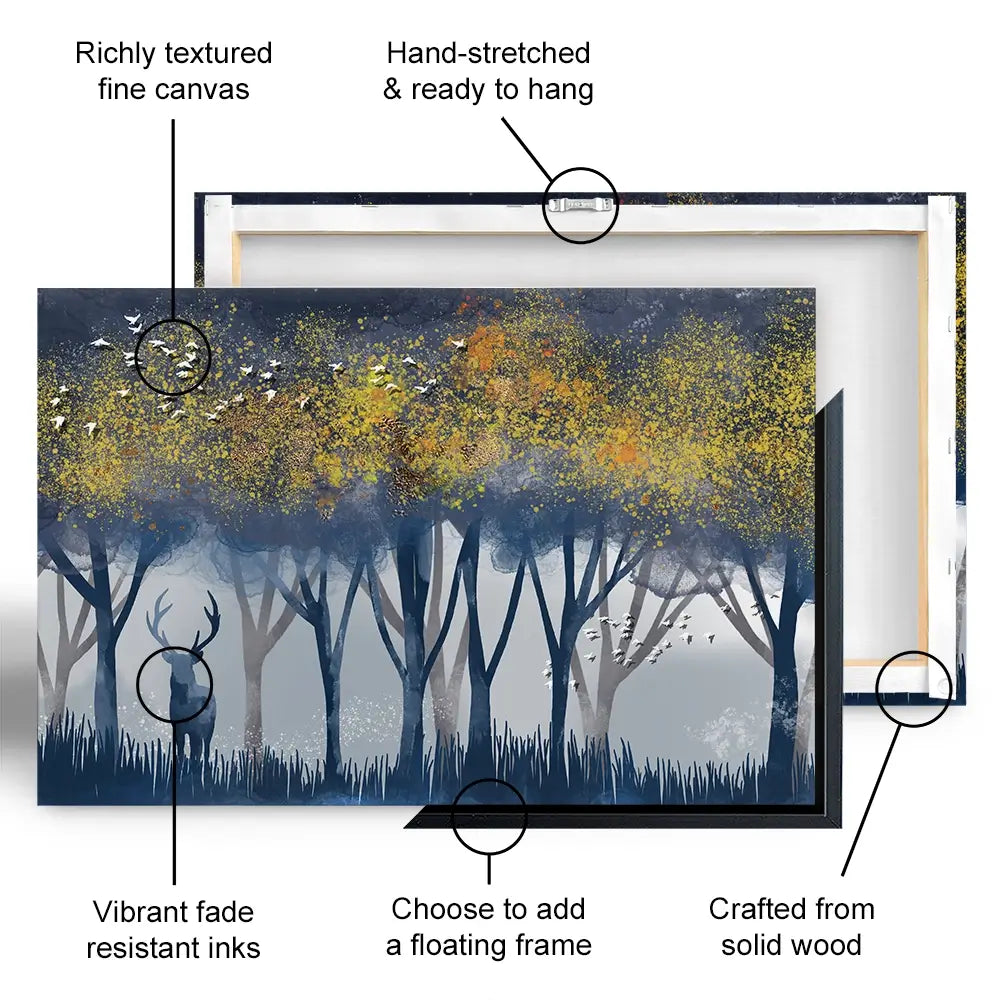 Deer In The Woods Oversized Canvas Print Deer In The Woods Oversized Canvas Print wall art product Independent