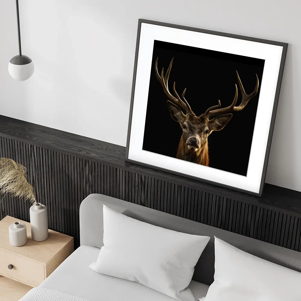Deer Square Framed Art Print Deer Square Framed Art Print wall art product Art Print Shop