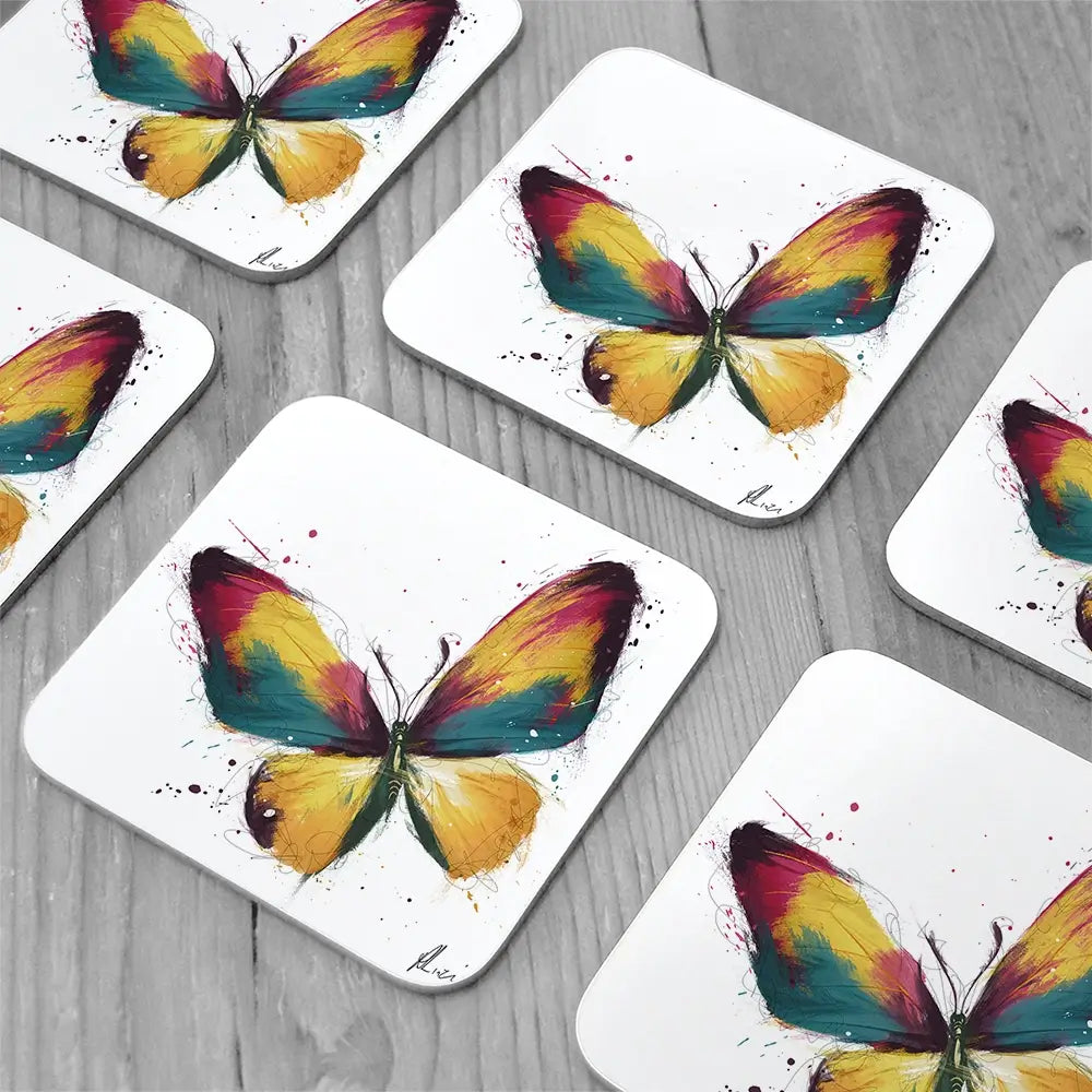 Delicate Butterfly Coaster Set Delicate Butterfly Coaster Set wall art product Aimee Linzi